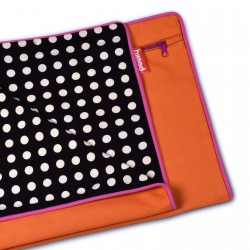 Pooky Pets - Cushions - Polka Dot  - Black - Orange