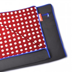 Pooky Pets - Cushions - Polka Dot  - Red - Grey
