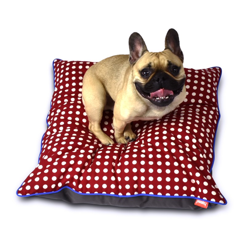 Pooky Pets - Cushions - Polka Dot - Red - Grey Pooky Pets - Cushions - Polka Dot - Red - Grey