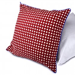 Pooky Pets - Cushions - Polka Dot  - Red - Grey