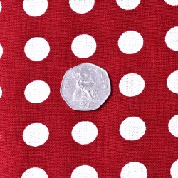 Pooky Pets - Cushions - Polka Dot  - Red - Grey