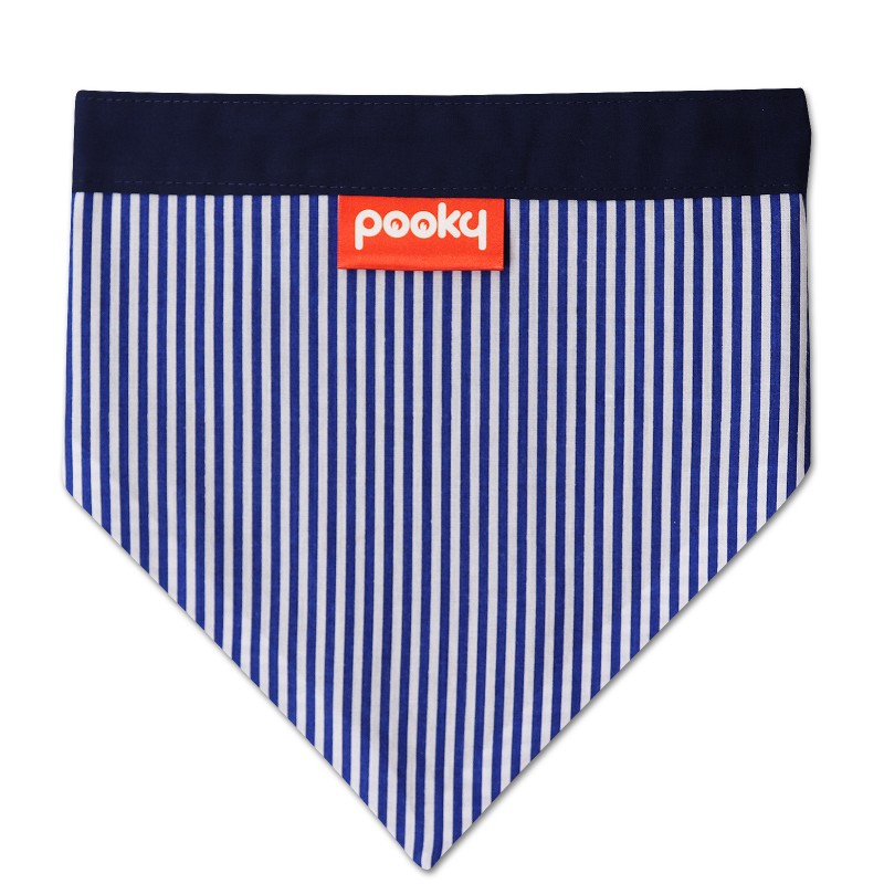 Pooky Pets - Reversible Bandana - Nautical Stripe Navy and White Pooky Pets - Reversible Bandana - Nautical Stripe Navy and White